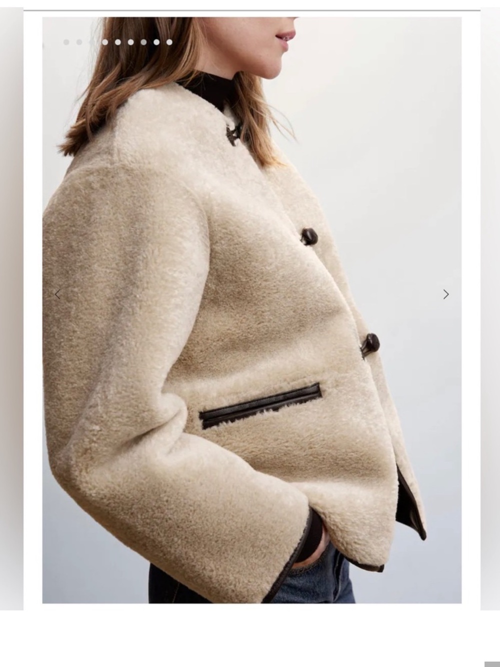 NWOT Mango Sherpa Toggle Jacket - Picture 5 of 7